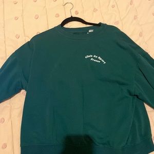 H&M Medium deal green sweatshirt